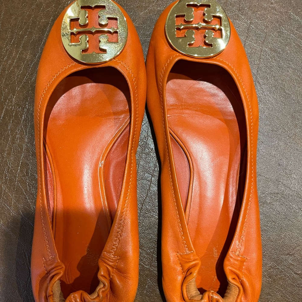 Tory Burch Orange Reva Ballerina flats